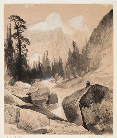 ノースドーム、ヨセミテ、カリフォルニア 作： Thomas Moran