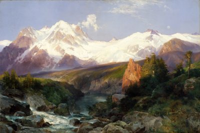 ティートン山脈、1897 作： Thomas Moran