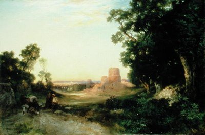 メキシコの古都、トゥーラ 作： Thomas Moran