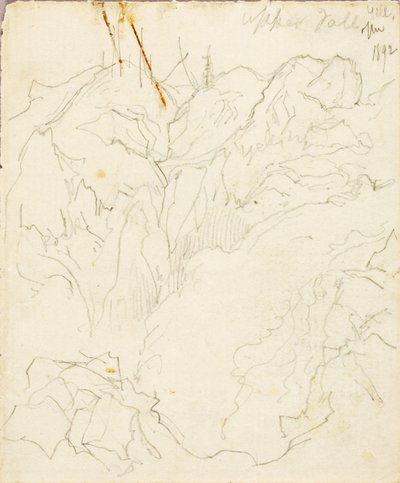 アッパー・フォールズ、イエローストーン 作： Thomas Moran