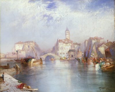 ベネチアン運河、1896 作： Thomas Moran