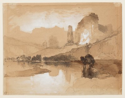 滝の下のイエローストーン 作： Thomas Moran