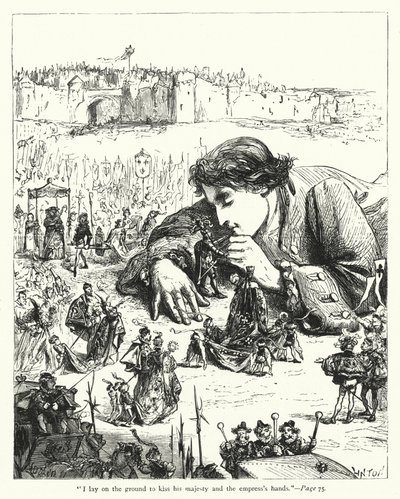 ジョナサン・スウィフトの『ガリバーズ・トラヴェルズ』のイラスト（彫刻）。 作： Thomas Morten