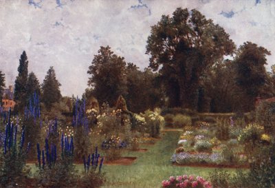 キュー・ガーデンズ：草花園（カラーリトグラフ 作： Thomas Mower Martin