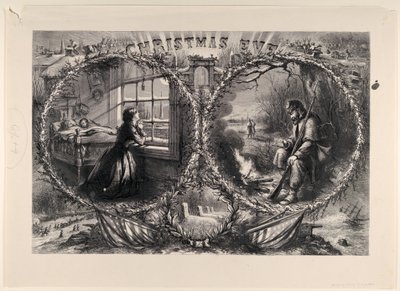 クリスマスイブは、ハーパーズウィークリー、1863年1月3日、1863年を発行しました。 作： Thomas Nast