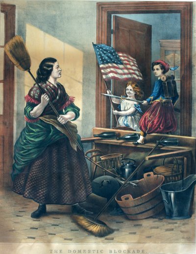 国内封鎖、北軍封鎖の風刺印刷 作： Thomas Nast