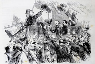 ガリバルディのナポリへの参入、1860 作： Thomas Nast
