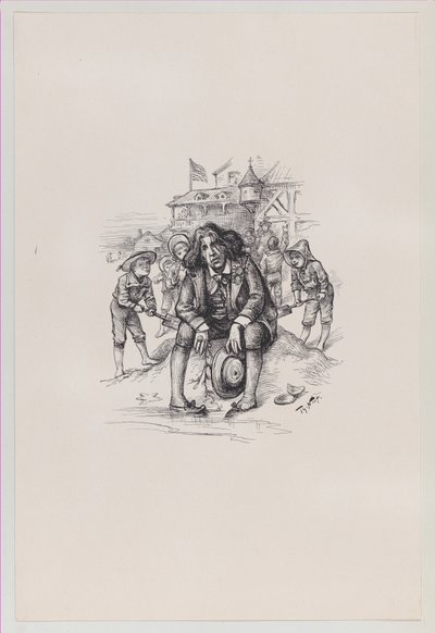 海岸でのオスカー、1882 年 8 月 26 日、1882 年 8 月 26 日。 作： Thomas Nast
