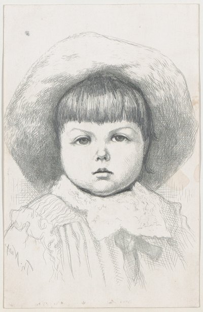 シリル・ナストの子供の肖像、1879年以降、1879年以降。 作： Thomas Nast