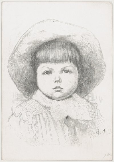 シリル・ナストの子供の肖像、1879年以降、1879年以降。 作： Thomas Nast