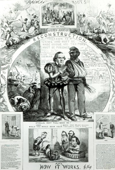 「Harpers Weekly」Vol.10、1866（bwプリント）からの再構成とその仕組み 作： Thomas Nast
