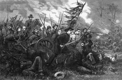 バージニア州のキャンペーン-「ハーパーズウィークリー」からの「リッチモンドへ」、1864 作： Thomas Nast