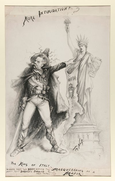 マフィアを装ったイタリア国王 作： Thomas Nast