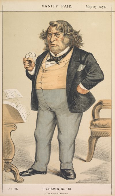 バニティフェア：政治家、No。113巨大な苦情、1872年。 作： Thomas Nast