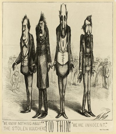 私たちは盗まれたクーポン券について何も知らない 作： Thomas Nast