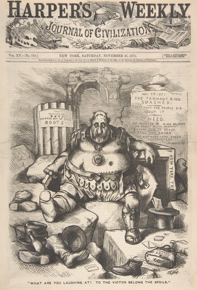 あなたは何を笑っていますか 勝者へ 作： Thomas Nast
