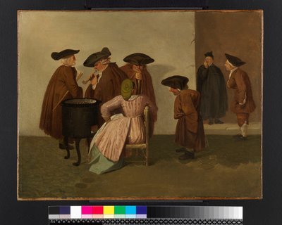 イタリアンコーヒーハウスのインテリア、c.1747-55 作： Thomas Patch