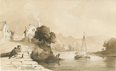 アーリー-セバーン川：セピア色の描画、1837年9月8日 作： Thomas Peploe Wood