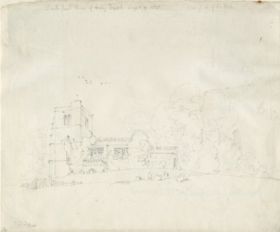 アーリー教会：鉛筆画、1837年9月4日 作： Thomas Peploe Wood