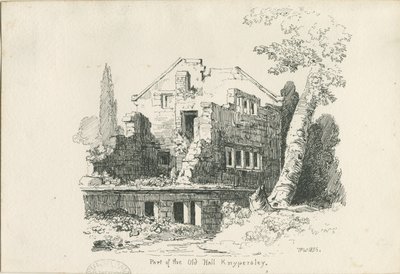 ビダルフ-KnypersleyHall [old]：ペンとインクのスケッチ 作： Thomas Peploe Wood