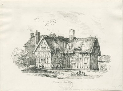 Bradley&39;Priory &39;：ペン画 作： Thomas Peploe Wood