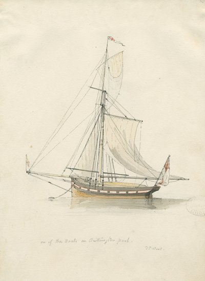 チリントンパーク-プール：ペンと水彩の描画、nd [1837-1838]（描画） 作： Thomas Peploe Wood
