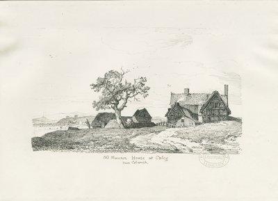 コルウィッチ-コーリーのオールドマナーハウス：ペンとインクの描画、1836 作： Thomas Peploe Wood