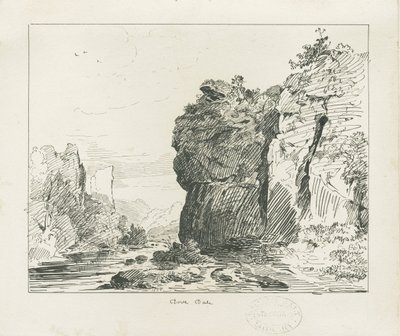ダブデール-風景：ペンとインクの描画 作： Thomas Peploe Wood