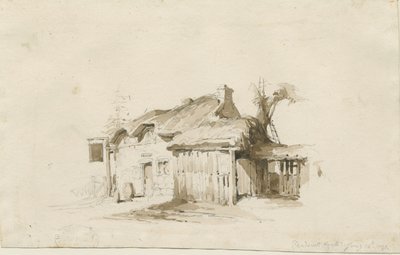 フラズウェル-ヒースのコテージ：鉛筆とウォッシュの描画 作： Thomas Peploe Wood
