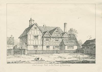 ニューボローホール：ペン画、1836年 作： Thomas Peploe Wood
