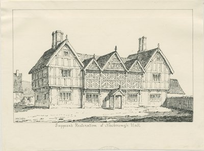 ニューボローホール：ペン画、1836年 作： Thomas Peploe Wood