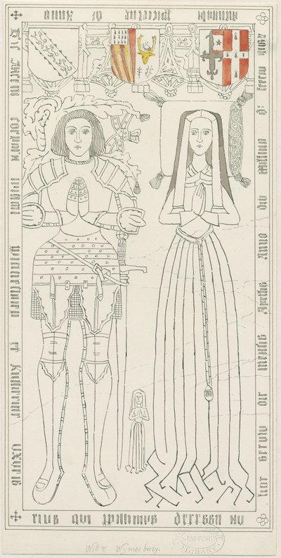 ペンクリッジ教会-ウィリアムウィンズベリーの墓：ペンとインクの描画、nd [1842-1845]（描画） 作： Thomas Peploe Wood
