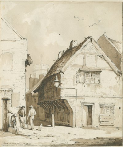 スタッフォード-リトルチャーチレーン：セピア色の描画、nd [c 1837] 作： Thomas Peploe Wood