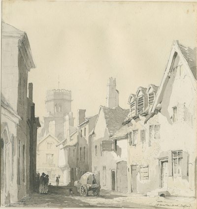 スタッフォード-セントマーティンズレーン：水彩画、nd [？1839]（図面） 作： Thomas Peploe Wood