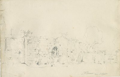 スタッフォード-セントトーマスの[優先]：鉛筆画、nd [1839]（描画） 作： Thomas Peploe Wood
