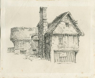 スタンドンホール：ペンとインクの描画、nd [？19世紀半ば]（描画） 作： Thomas Peploe Wood