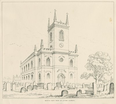 石の教会：ペンとインクの描画 作： Thomas Peploe Wood