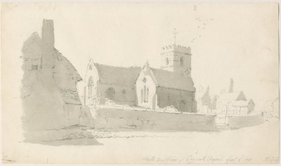 トリーサル教会：鉛筆画、1837年9月2日（描画） 作： Thomas Peploe Wood
