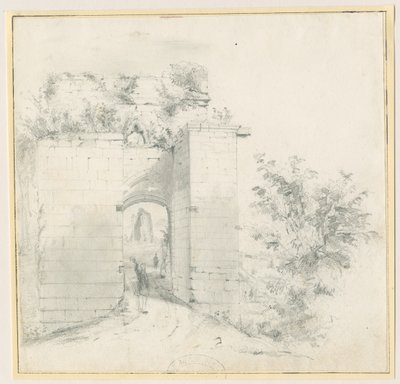タットベリー城-エントランスゲートウェイ：鉛筆画、nd [？19セント]（図面） 作： Thomas Peploe Wood