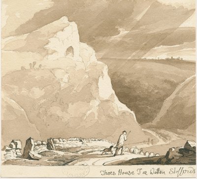 ウェットン-「トールの家のトール」：ペンとウォッシュの描画、nd [？1838] 作： Thomas Peploe Wood