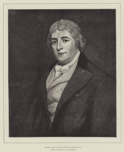 チャールズディブディン（1745-1814）、王立海軍展の肖像 作： Thomas Phillips