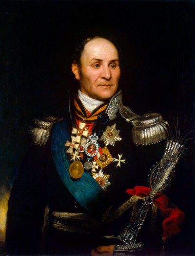 マトヴェイ・イワノビッチ・プラトフ伯爵の肖像、1757～1818年、1814年。 作： Thomas Phillips