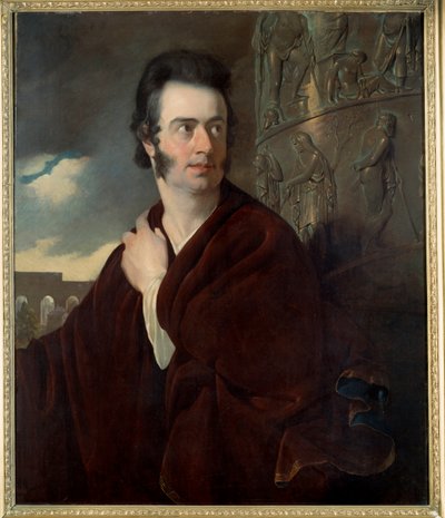 イギリスの詩人バイロン卿（1788～1824）の肖像画とされています。トーマス・フィリップス（1770-1845）による絵画。Ang. 作： Thomas Phillips