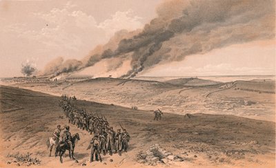 1856年のイギリスの右攻撃のRedanおよびAdvanced Trenches 作： Thomas Picken