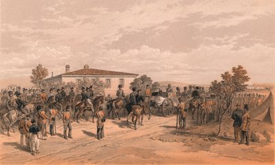 1856年に本部を去ったラグラン卿の葬儀の葬儀 作： Thomas Picken