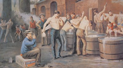アイボリーソープの広告、1890年頃（カラーリトグラフ 作： Thomas Pollock (after) Anschutz