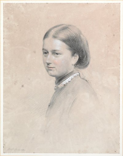 レイチェル・スコット夫人の肖像（紙にチョークとw - c）（445140とペア） 作： Thomas Price Downes