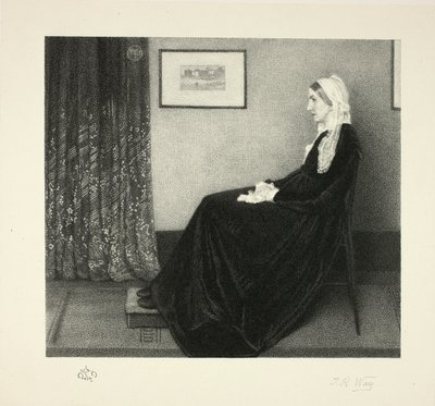 グレーと黒のアレンジメント：画家の母の肖像、ホイッスラーに倣って 作： Thomas Robert Way