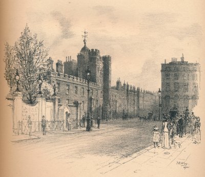 セントジェームズ宮殿の全景、ポールモール、1902年 作： Thomas Robert Way