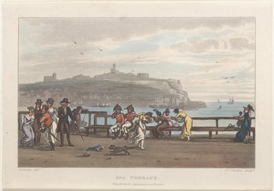 スカボローの詩的なスケッチからのスパテラス、1813.、1813。作成者：トーマス・ローランドソン、ジョセフ・コンスタンティン・スタドラー、J.ブラック。 作： Thomas Rowlandson, Joseph Constantine Stadler, J. Bluck